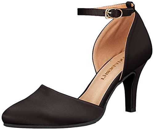 [リバティー ドール] セパレートストラップパンプス 5430 レディース ブラックサテン 22.5 cm 2E