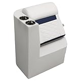 Wise DLX1305L-1904 DLX Series Pontoon Left Radius Lean Back Recliner - White/Mariner Blue