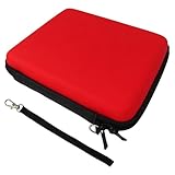 YKISON Portable Hard EVA Storage Zip Carrying Case Protective Shell Bag With Wristlet Handle Fits for Nintendo 2DS Controller Gaming Accessories(Red)