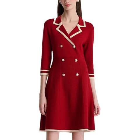 GOELIA Mini Sweater Dress with Button Design Cover