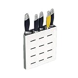 Zhenwo Edelstahl Messer Halter Messerblöcke Display Regale Rack Küche Rack Wand Stanzmesserhalter Messerhalter,Silber