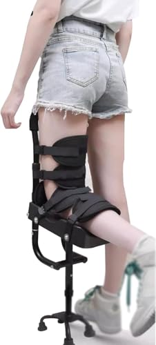 Béquille de genou pour adultes réglable et télescopique à une jambe