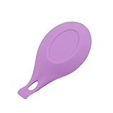 Kshcf Kitchen Silicone Spoon Rest Heat Resistant Spoon Holder Utensil Place Mat,Purple
