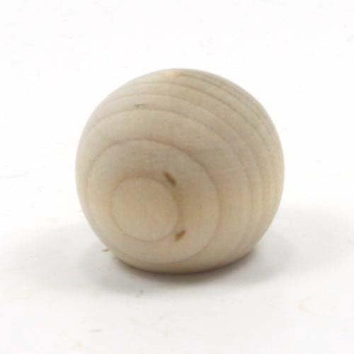 Mylittlewoodshop - Pkg of 100 - Ball with Flat Bottom - 1-1/4 inches in Diameter with 3/4 inch Flat Unfinished Wood(WW-KBB125-100)