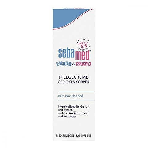 SEBAMED Krem do pielęgnacji twarzy i ciała dla niemowląt i niemowląt, intensywnie pielęgnuje delikatną skórę dziecka, również w przypadku suchej skóry i podrażnień, 75 ml (1 opakowanie)