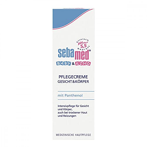 SEBAMED Baby & Kind Pflegecreme Gesicht & Körper, pflegt zarte Kinderhaut intensiv, auch bei trockener Haut und Reizungen, 75 ml
