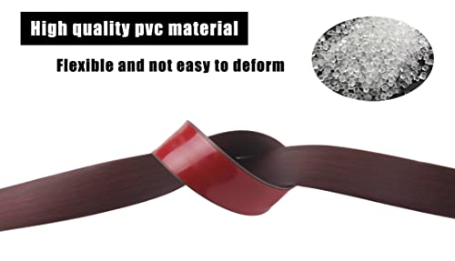 6.56 Ft Floor Transition Strip Self Adhesive 2 Inch Wide Floor Threshold Strip Vinyl Floor Edge Trim Floor Gap Covering Connecting Strip (Red Oak) #TOP2