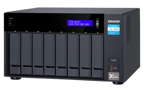 Image of QNAP TVS-872X-i5-8G-US Desktop 8-bay NAS /iSCSI IP-SAN, Intel Core i5 6-Core Processor, 8GB DDR4 RAM, 10GbE*1 (BASE-T), 1GbE*2