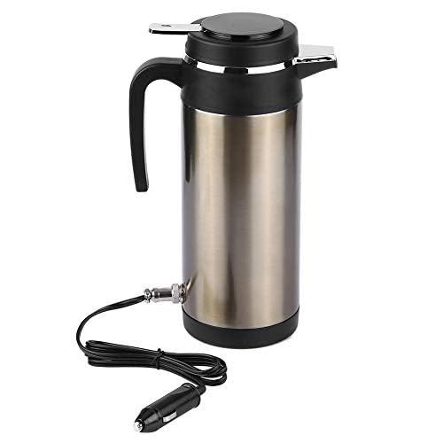 Car Electric Thermoses, Car Heating Kettle, 1200ML Stainless Steel Car Travel Heating Mug with Cable and Lid for Keeping Water Tea Coffee Milk Warm (12V)