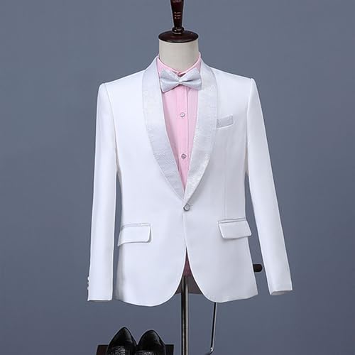 Costume smoking homme coupe slim bicolore pour silhouette élancée - 5