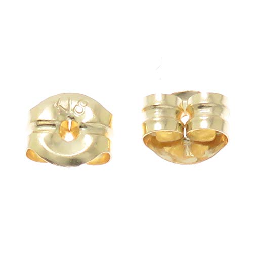 Amazon.co.jp: 地金 ピアス キャッチ K18 18金 (K18 サイズS 宅急便