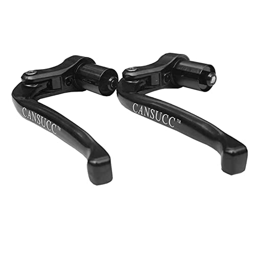 YIJU 2X Bicycle Brake Levers, Bar End TT Accessory, Aluminum Alloy Aero Bar Black for Triathlon Mountain Folding Bike Road Bike Cycling