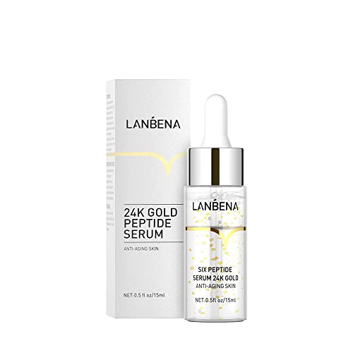 Line Rewind 24K Gold Serum Six Peptides Skin Care Anti Aging Wrinkle Lift,Sérum Lifting en Ampoule de Collagène pour Resserrer,Adoucir Peau Hydratante Raffermissante Flexible,Sérum Essence