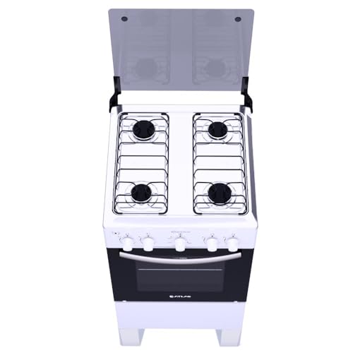 Fogão 4 bocas Atlas Mônaco Plus Branco Mesa inox e acendimento automático