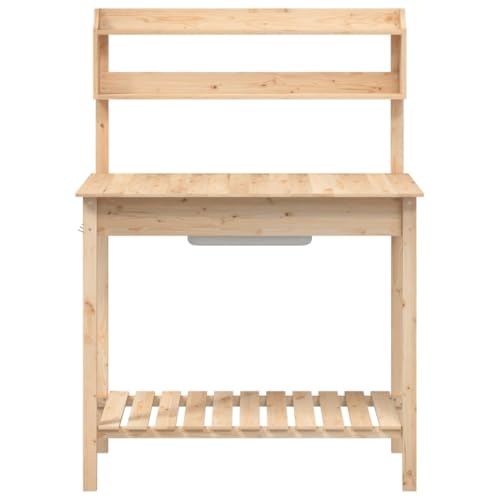 Table de jardinage en sapin massif avec finitions soignées - 8