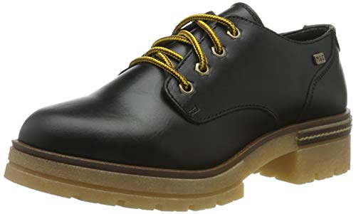 MUSSE & CLOUD Gabriel, Zapatos de Cordones Oxford para Mujer, Negro (Nvbk 001), 41 EU