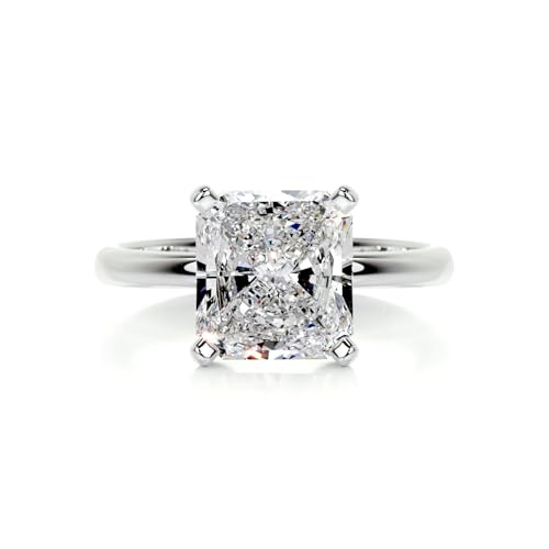 3.00 CT Square Radiant Cut Moissanite Engagement Ring for Women Solitaire Engagement Handmade Ring, Promise Gifts for Her, 10K/14K/18K Solid Gold Anniversary Propose Ring Gifts