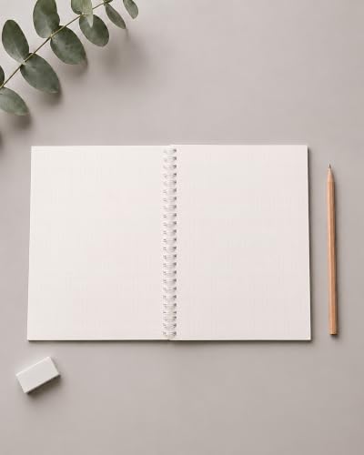 Image of PaperO A4 Dot Grid Notebook | 5MM Dot Design | A4 Size (8.5 x 11 inches) | 100 GSM 50 Sheet | Ideal for Architects & Designers | Kraft Cover | (Millboard Cover Dot Grid)