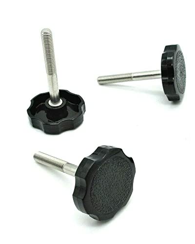 Black Thumb Screws with Rosette Fluted Head - 5/16