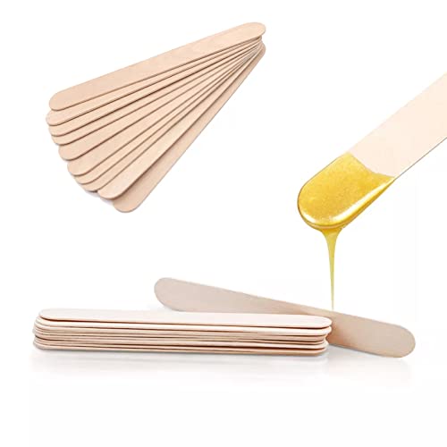Palos De Cera,Espátulas de Madera Desechables para Encerar, Espátulas De Cera Palos Aplicadores De Cera De Madera Para Depilación Cejas Labios Axilas Cuerpo Cover