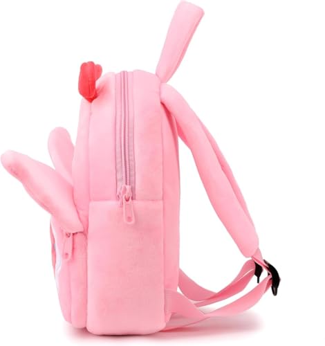 Image of Frantic Cute Backpack for Nursery Children Soft Plush Velvet Cartoon Animal Plush Preschool Mini Travel Bags for Baby Girl & Baby Boy Ideal for Girls, Boys & Toddlers, 2-5 Years
