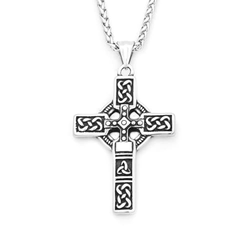 Collier viking et croix celtique pour un style biker et alternatif affirmé