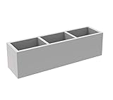 coriander chutney L450 x P210 x H120 mm Homewell Boite à 3 compartiment en solid surface, type Corian, pour rangement salle de bains