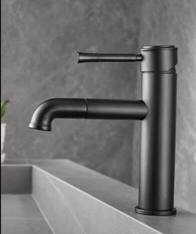 Robinet de lavabo en bronze antique avec mitigeur laiton de salle de bain noir