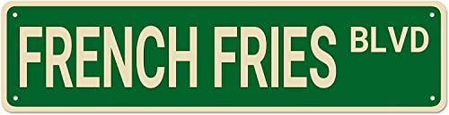 French Fries BLVD Street Sign, French Fries Decor French