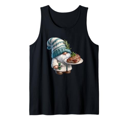 Daddy Gnome For Fathers Day For Dad Who Loves Grilling Steak Camiseta sin Mangas