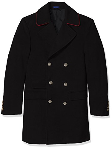 STACY ADAMS Men's Big and Tall Big & Tall Tomy Double Breasted 36 Inch Topcoat, Black, 46