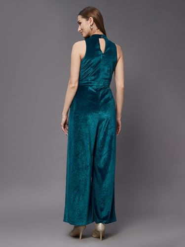 Image of Miss Chase Women's Keyhole Neck Regular Sleeve Regular Length Jumpsuit with Pockets