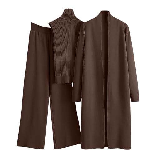Hosenanzug Damen 3 Teiler mit Weste Strickanzug Damen Set 3 Teilig Anzug Damen Elegant Festlich Hochzeit Hausanzug Kuschelig Einfarbig Zuhause Strick Outfit Inkl. Hose, Longstrickjacke & Weste Hosenanzug Damen 3 Teiler mit Weste Strickanzug Damen Set 3 Teilig Anzug Damen Elegant Festlich Hochzeit Hausanzug Kuschelig Einfarbig Zuhause Strick Outfit Inkl. Hose, Longstrickjacke & Weste