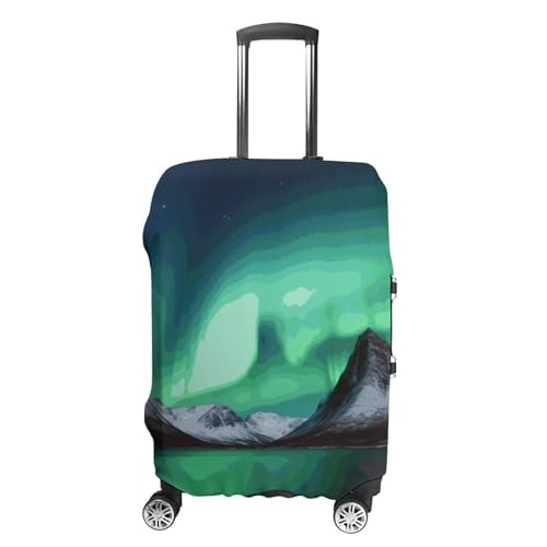 Aurora Borealis Luggage Cover Travel Suitcase Covers for Luggage Elastic Carry on Luggage Covers for Suitcase Tsa Approved Washable Luggage Sleeve Protector Fits 18-32 Inch L