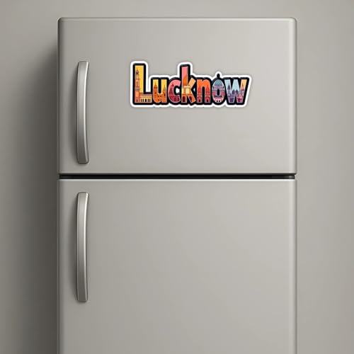 Image of Naxon Lucknow City Theme Souvenir Wooden Fridge Magnet for Refrigerator - Printed Fridge Magnet for Kitchen & Home Decor | Perfect Souvenir Gift | Size 3x3 in | Pack of 1