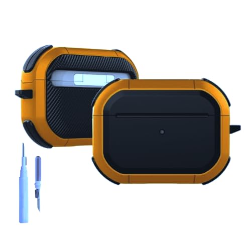 Image of YODI Case Cover for Airpods Pro|Pro 2|Airpods Pro 3|Airpods 4 Pouch, Silicone Cases with Cleaner Kit 360 Drop Protection,Shock-Resistant ((Bump-Yellow), Airpods Pro /Pro 2)
