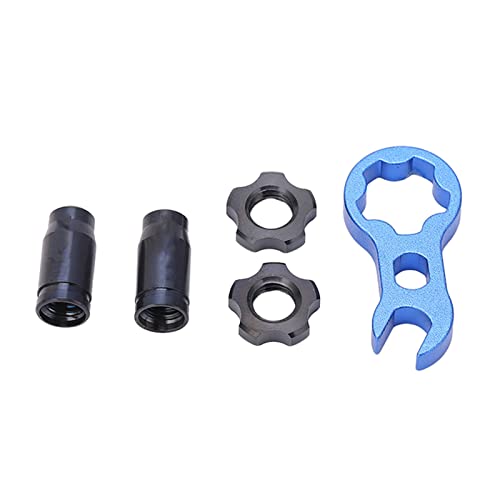 Tapa para válvula de bicicleta de montaña Drfeify, de aleación de titanio, forma compacta, acabado pulido fino, larga vida útil y resistencia a la corrosión (Negro) miniatura 4
