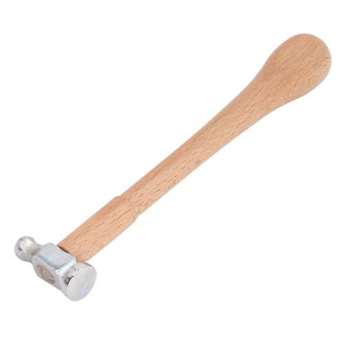 Jewelry Hammer High Carbon Steel Round Head Multifunctional Mini Hammer with Wooden Handle for Jewelry Craft Making