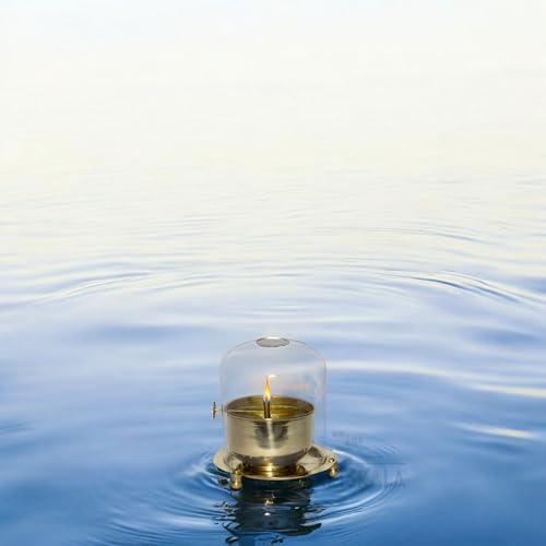 Brass Akhand Oil Diya 3x3.5 inch with Clear Glass Cover | Rotating Lifting Wick | Perfect for Spiritual Decor, Hindu Rituals, Diwali Festive Gifts — photo — 7 of 9