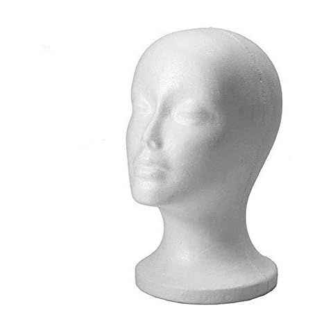 POLYSTYRENE WHITE FEMALE DISPLAY HEAD MANNEQUIN FOR WIG Cover