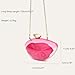 PSBIY Women Acrylic Evening Clutch Purse Unique Clear Handbag with Detachable Chain for Wedding Party Prom, Rose Red