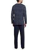 Schiesser Herren Schlafanzug lang - Nightwear Set, Dunkelblau_179112, 98 Tall
