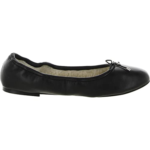Image of Sam Edelman Womens Felicia 10 Leather Ballet Flats Black 9 Medium (B,M)