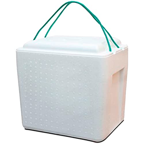 AC - Nevera portatil con cordón, Fabricado en poliestireno Resistente, Ideal para Playa o acampadas, Porta Alimentos, Capacidad de 17L (34 x 37 x 22 cm).