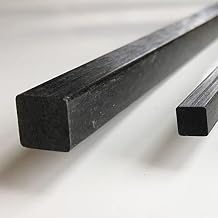 Square Carbon Fiber Rod - 4mm x 1000mm Pultruded Square Solid Rod - Black Matte Finish - Pure Solid Carbon Fibre Square Tube shafts - for RC Planes-Drones, Boat DIY Craft Projects