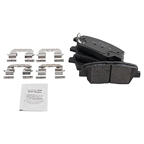 Image of TRQ Rear Brake Pad and Rotor Set Ceramic Compatible with 2016-2020 Kia Sorento