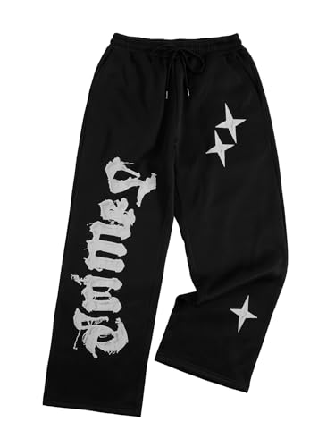 Amazon.com: SHENHE Men's Graphic Cross Print Flare Sweatpants