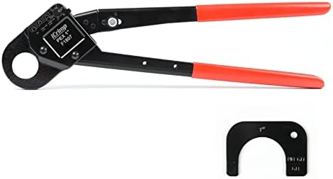 iCrimp PEX 1-inch Crimping Tool, for Copper Pex Crimp Rings and Fittings, with Go/No-Go Gauge,Angled Head,suits All US F1807 Standards