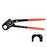 IWISS Angled Head PEX Crimping Tools Works on 1-INCH PEX Pipe with Go/No-Go Gauge suits All US F1807 Standards