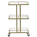 BarberPub Salon Trolley Multi-Functional Salon Cart with 3 Layers Shelves Rolling Cart Manicure Beauty Equipment 2061 (White)